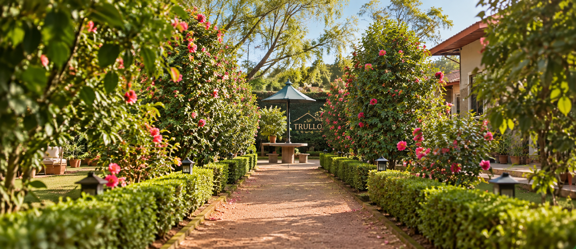 Green Garden Spaces at Trullo Farmhouse